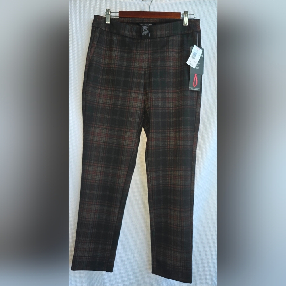 Zac & Rachel women Plaid Pants - Black and Brown